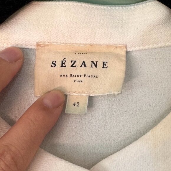Sezane White Blouse - Picture 3 of 4